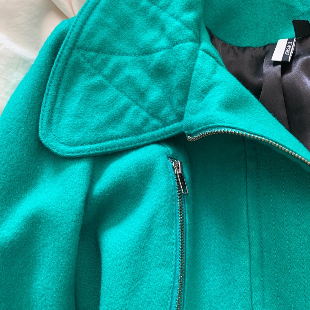 TopShop Kelly Green Wool Blend Coat - Picture 10 of 10
